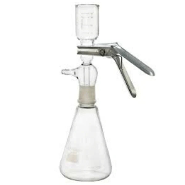 All Glass Filtration Assembly (includes 4 pieces: 2L vacuum flask, 47mm glass frit funnel, 1L funnel top, clamp)