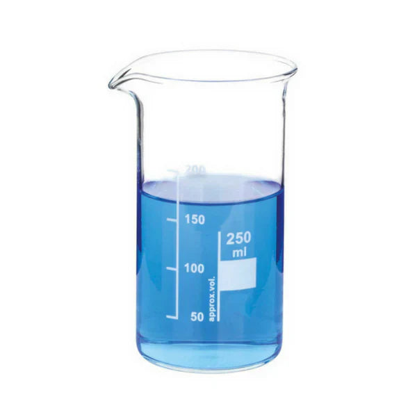 250 ml Glass Beakers Tall Form Borosilicate