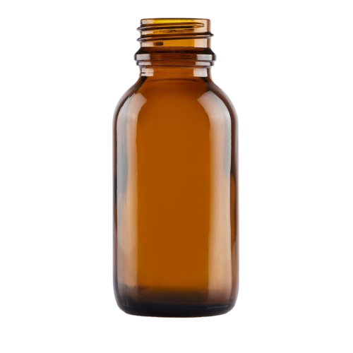 50 ml Amber Glass Pharm Round Bottle 24mm T/E Finish Pack of 100 bottles